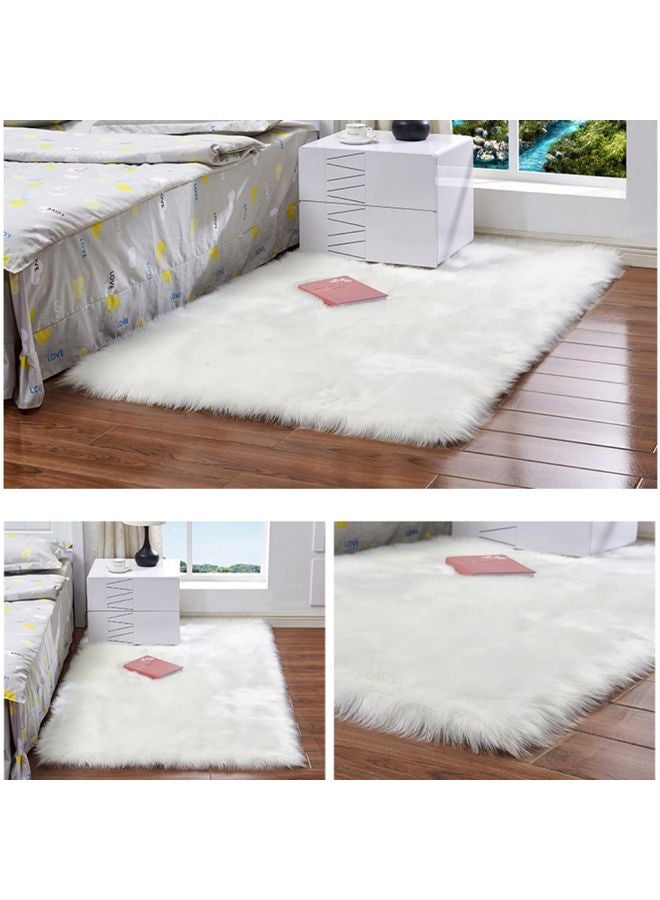 Generic Fluffy Floor Rug White 30x5x20cm  - Image 2