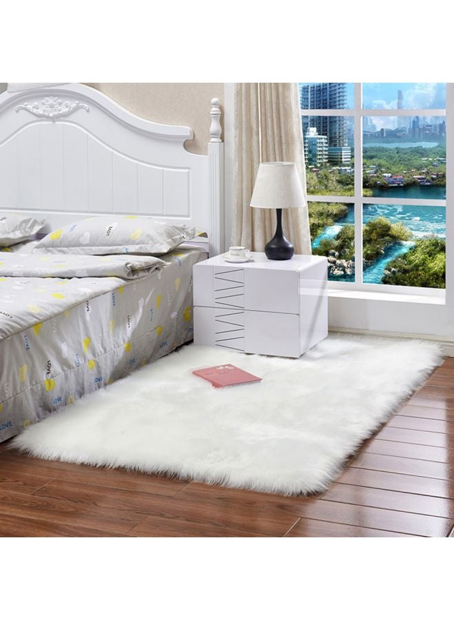 Generic Fluffy Floor Rug White 30x5x20cm  - Image 1