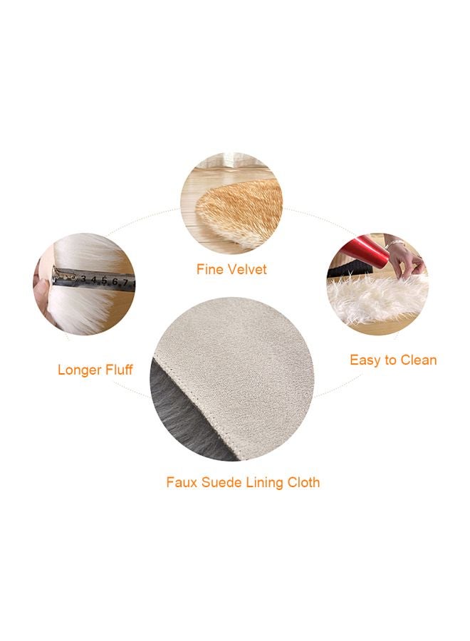 Generic Fluffy Floor Rug White 30x5x20cm  - Image 3