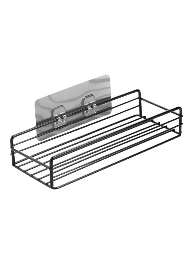 Metal Wall Hanging Rack Black 27x5.5x11cm - Image 1