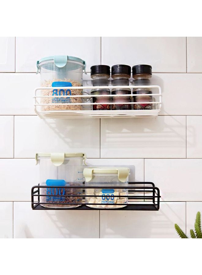 Metal Wall Hanging Rack Black 27x5.5x11cm - Image 4