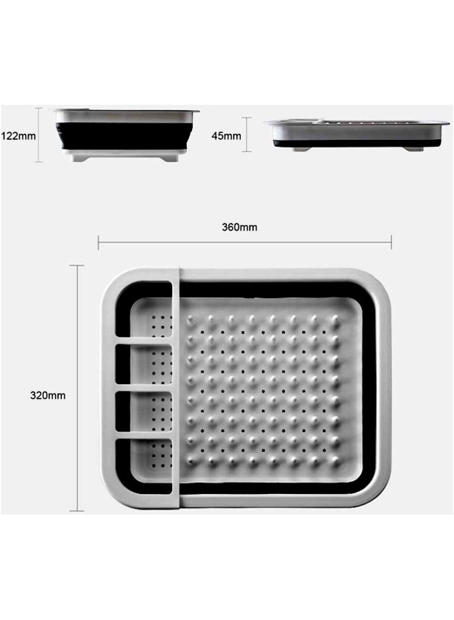 Collapsible Drainer Storage White/Black 36x32x12.2cm  - Image 2