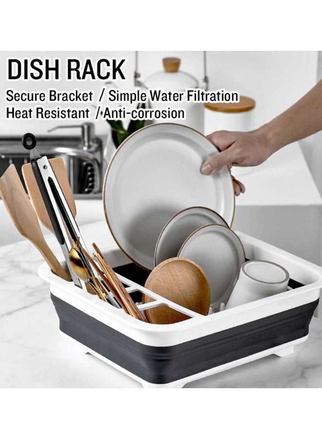 Collapsible Drainer Storage White/Black 36x32x12.2cm  - Image 5