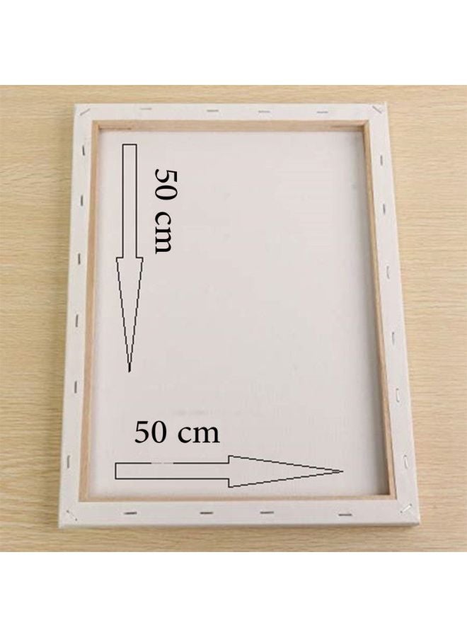 لوحة فنية لديكور الحائط تمثل فتاة تحمل القمر أسود/ أبيض/ رمادي 50x50سم - Image 2