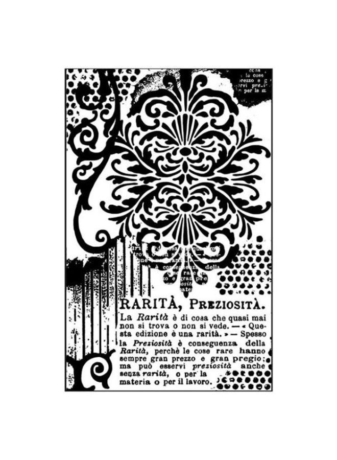 ستامبيريا ختمٌ مطاطي عالي الوضوح للزينة مع كتابات أسود/أبيض