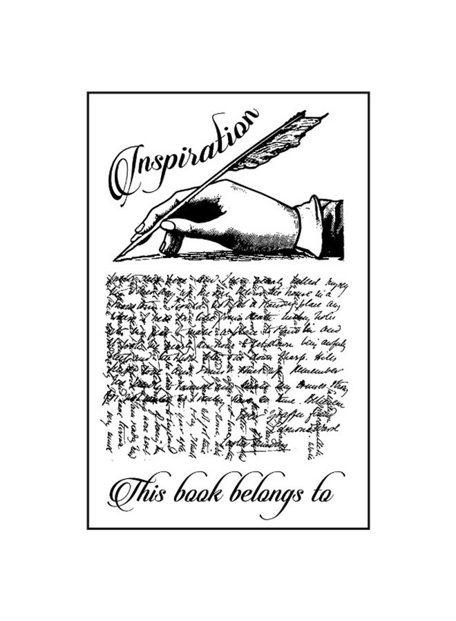 ستامبيريا طوابع مطاطية عالية الوضوح بتصميم Inspiration أسود/أبيض