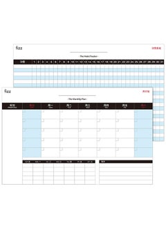 Fizz Time Management Notepad Black/White/Blue  - Image 3