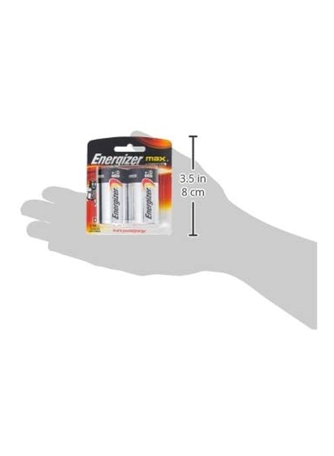 Energizer 2-Piece Max Alkaline D2 Battery Set Silver/Black - Image 3