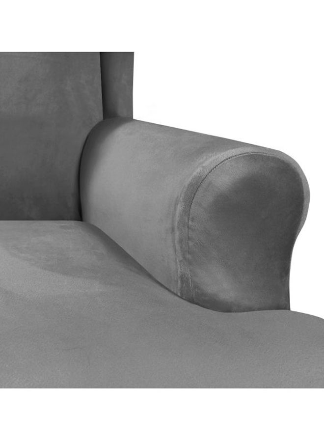 Recliner Stretch Sofa Slipcover Dark Grey 28x8x28cm - Image 4