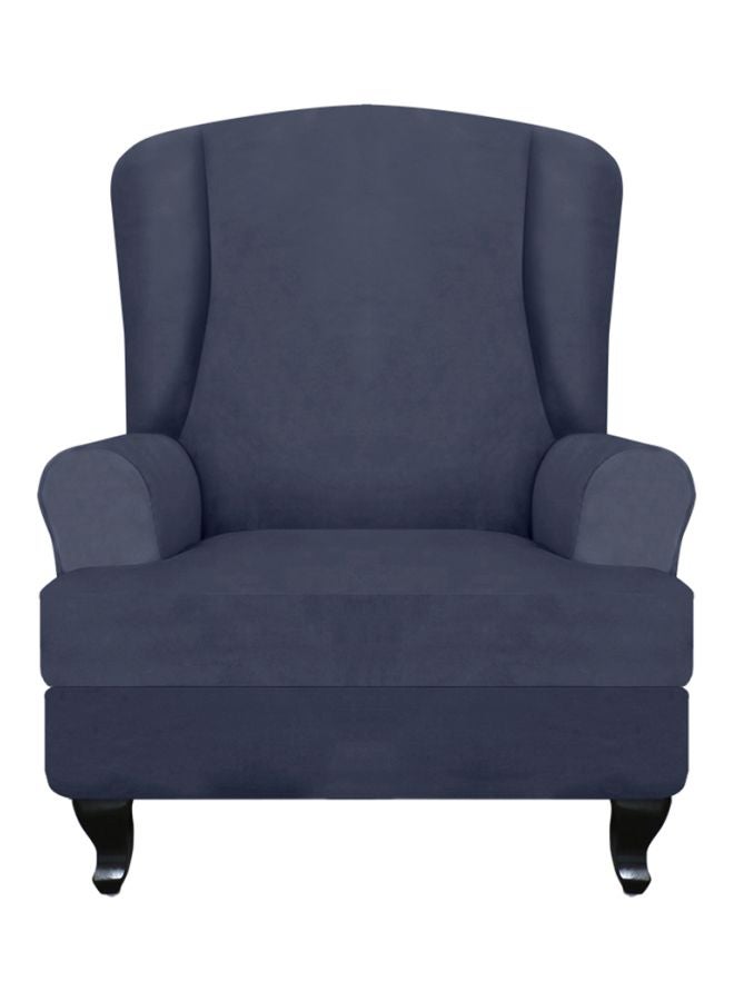 غطاء أريكة قابل للتمدد أزرق داكن 28x8x28سم - Image 1