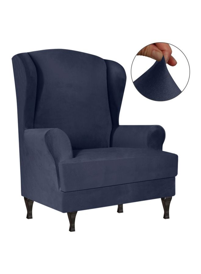 غطاء أريكة قابل للتمدد أزرق داكن 28x8x28سم - Image 2