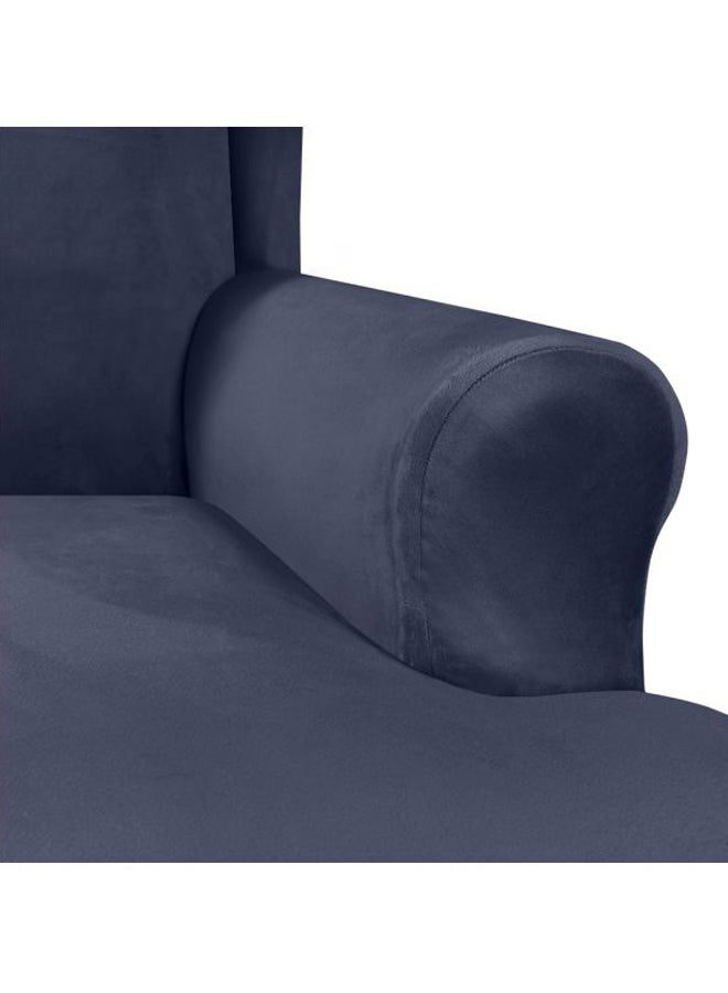 غطاء أريكة قابل للتمدد أزرق داكن 28x8x28سم - Image 4