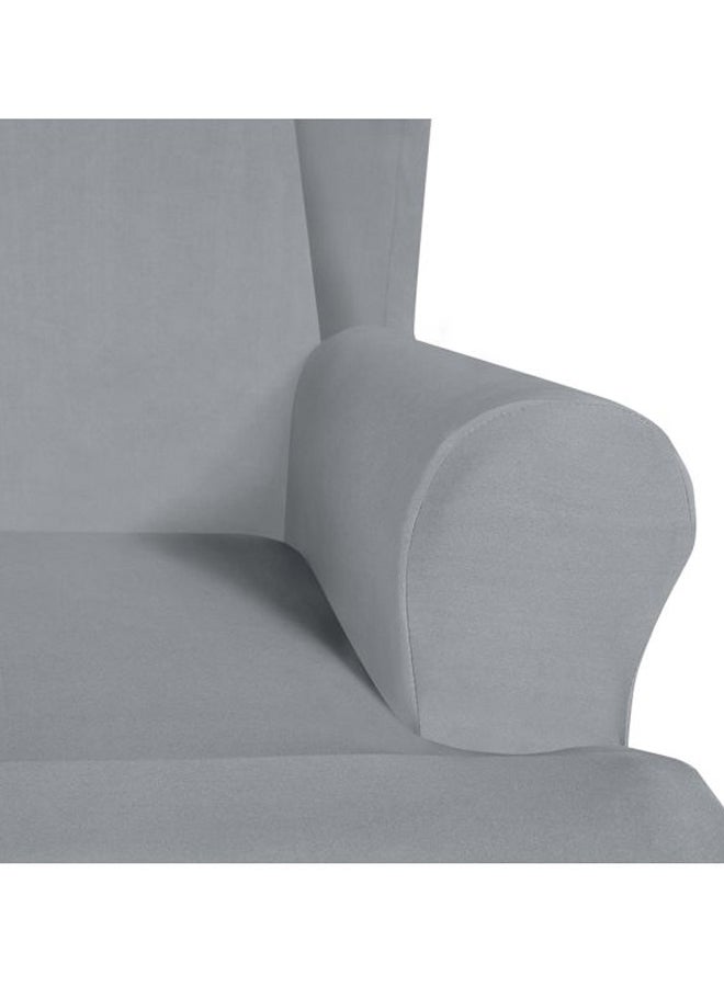 غطاء أريكة قابلة للتمدد منزلق رمادي فاتح 28x8x28سم - Image 5