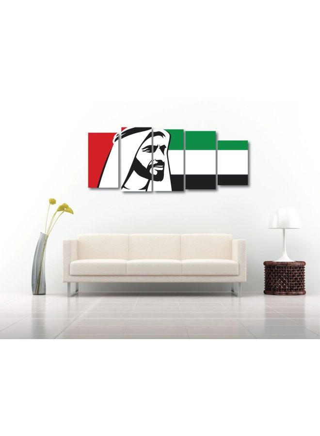 5-Piece UAE Themed Wall Art Multicolour 50x25cm - Image 2