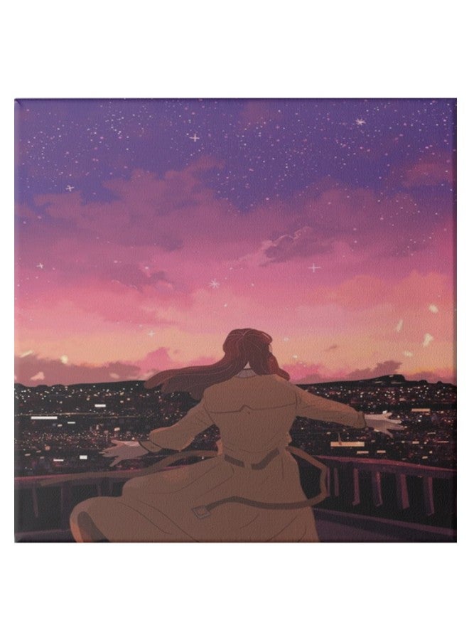 Animation Pattern Hidden Frame Canvas Wall Painting Multicolour 50 x 50cm - Image 1