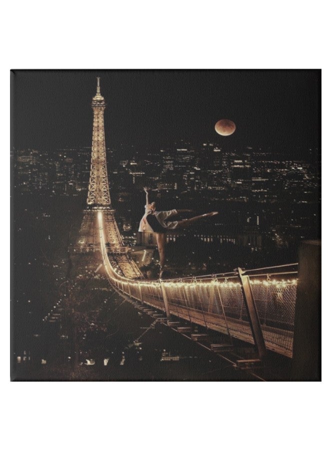 The Eiffel Tower Pattern Hidden Frame Canvas Wall Painting Multicolour 50 x 50cm - Image 1