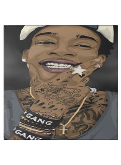 Rapper Wiz Khalifa Pattern Hidden Frame Canvas Wall Painting Multicolour 50 x 50cm