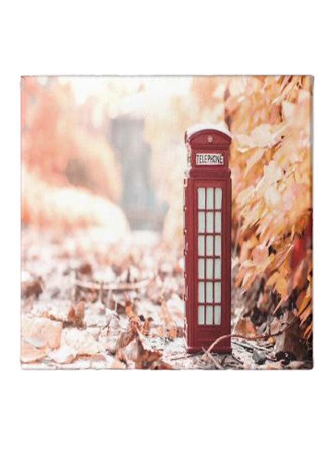 Telephone London Pattern Hidden Frame Canvas Wall Painting Multicolour 50 x 50cm - Image 1