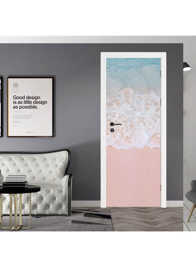 Sea Printed Decorative Sticker Pink/Blue/White 50x120cm - Image 2