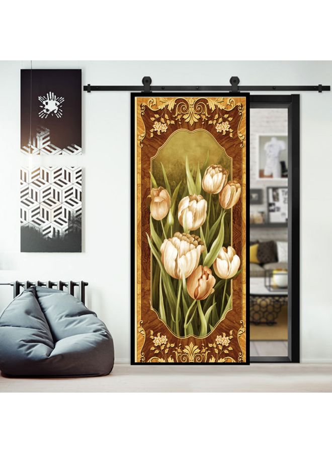 Waterproof Printed Sticker Green/Brown/Yellow 50x120cm  - Image 1
