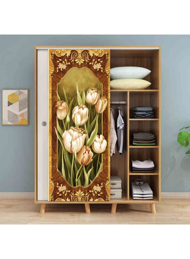Waterproof Printed Sticker Green/Brown/Yellow 50x120cm  - Image 2