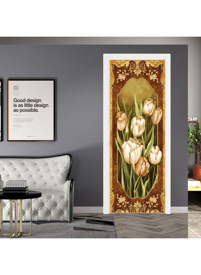 Waterproof Printed Sticker Green/Brown/Yellow 50x120cm  - Image 4