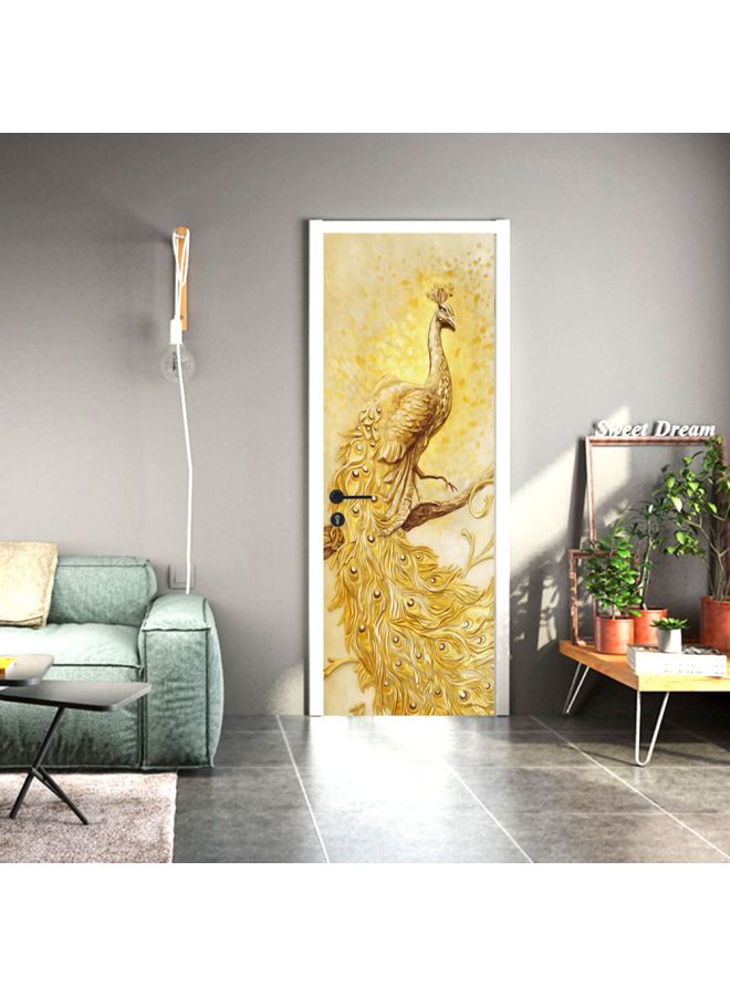 Waterproof Printed Sticker Gold/Yellow/Brown 50x120cm  - Image 1