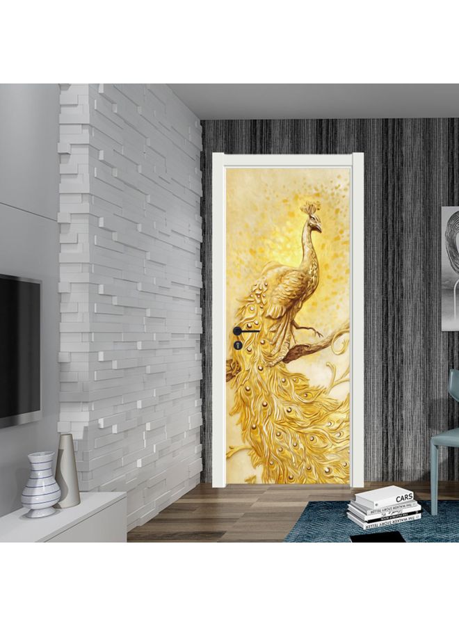 Waterproof Printed Sticker Gold/Yellow/Brown 50x120cm  - Image 4