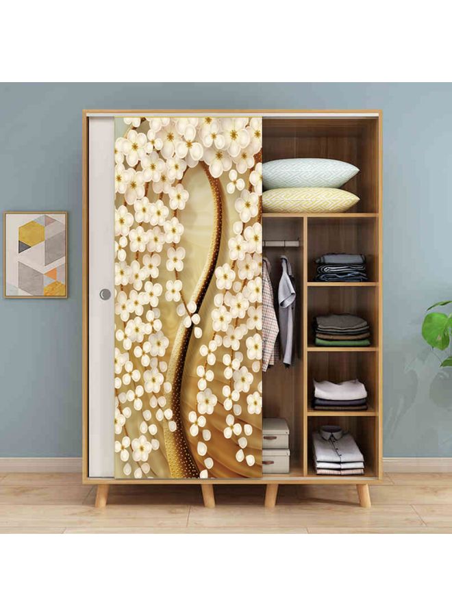 Floral Printed Waterproof Sticker Beige/Brown/Black 50x120cm - Image 3