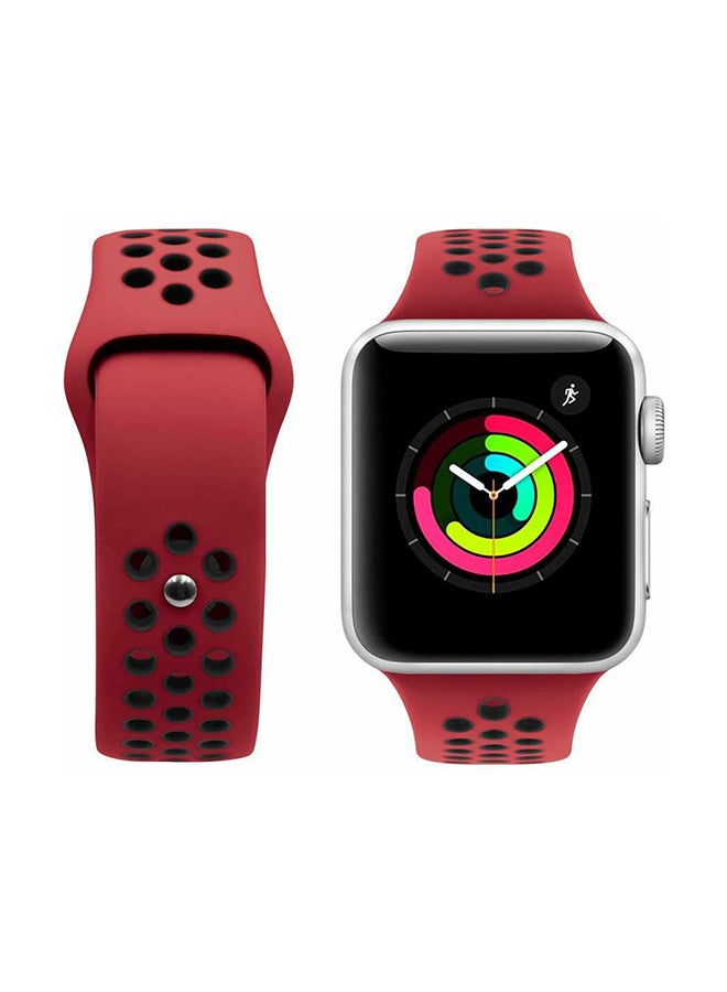 Generic - Replacement Band For Apple iWatch Sport Series Red/Black - Image 1