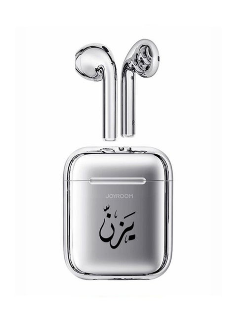 Yazan Printed Bluetooth Earbud For iOS And Android Silver/Black