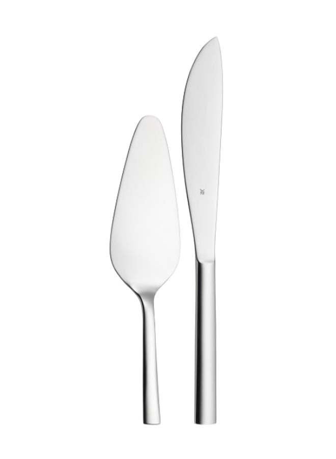 WMF 2-Piece Cake Serving Knife Set Silver 28cm 