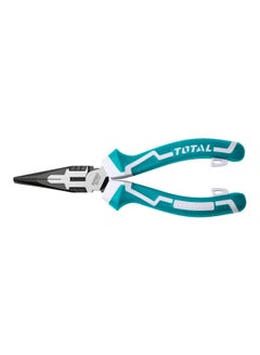 TOTAL Long Nose Plier Silver/Aqua 6inch 