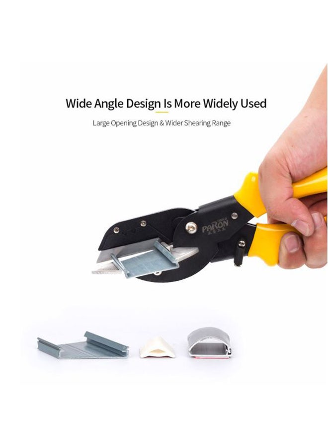 Paron Stainless Steel Multifunctional Adjustable Angle Scissor Yellow/Black/Silver 230x70x70mm - Image 4
