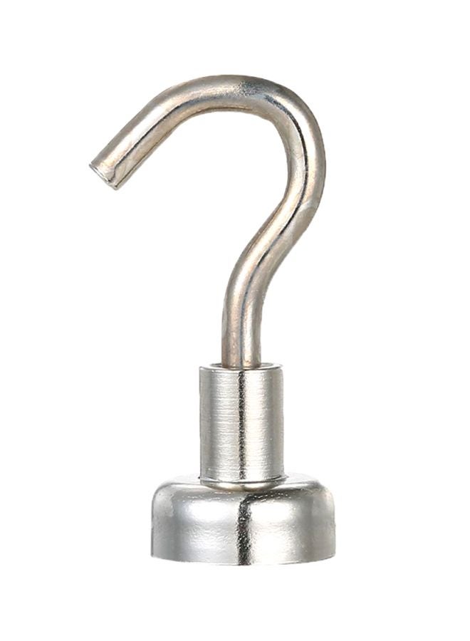 10-Piece Heavy Duty Magnetic Hooks Silver 3.5x1x0.6centimeter  - Image 2