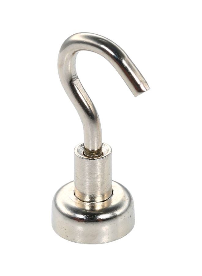 10-Piece Heavy Duty Magnetic Hooks Silver 3.5x1x0.6centimeter  - Image 3