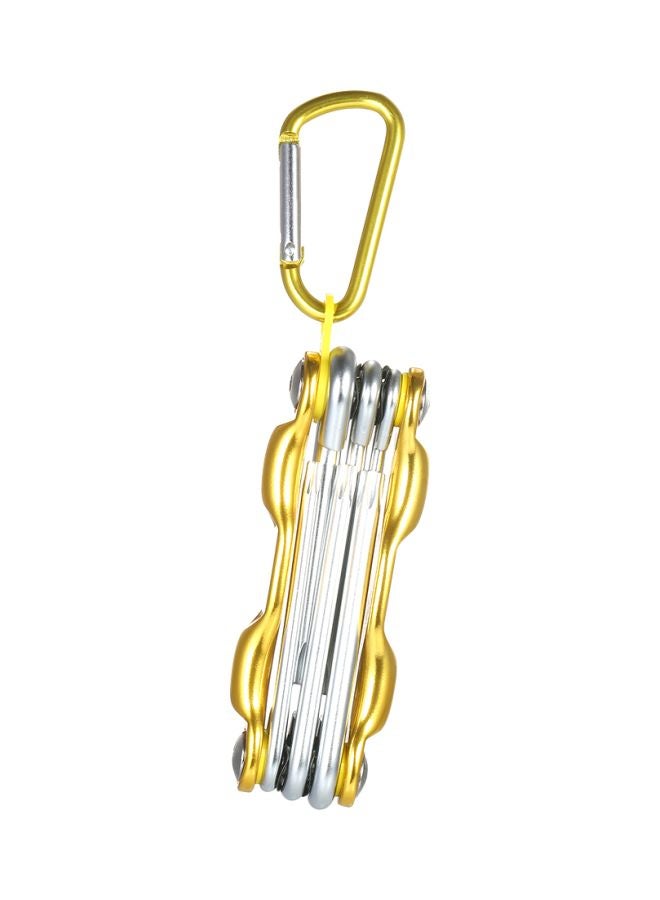 TNI-U 6-Piece Foldable Star Key Wrench Set Gold/Silver 