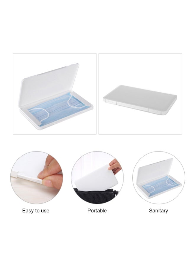 Portable Mask Storage Box White 19x1.2x11cm  - Image 4