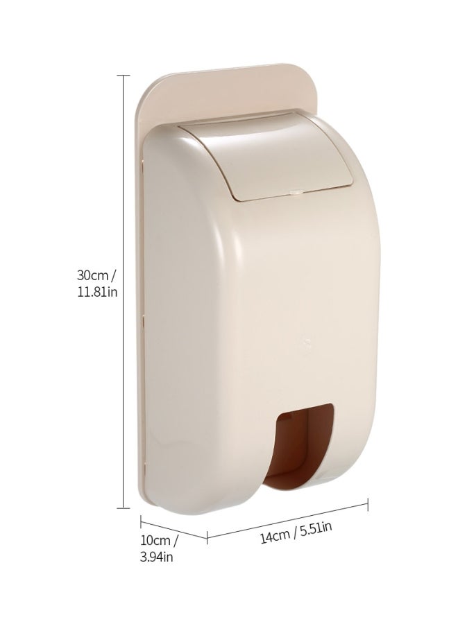 Wall-Mounted Plastic Bag Dispenser Beige 30x10x14cm - Image 4