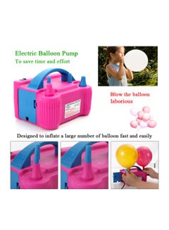 Generic Multifunctional Electric Balloon Pump Pink/Blue 195x155x125mm  - Image 5