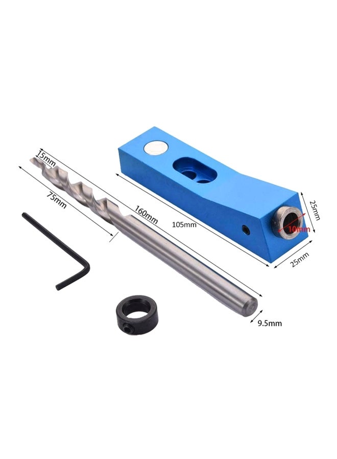 4-Piece Magnetic Hole Jig Set Blue/Silver/Black - Image 2