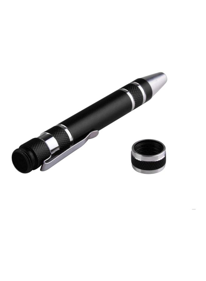 8-In-1 Multi-Functional Screwdriver With Magnetic Tool Pen Set Black/Silver  - Image 4