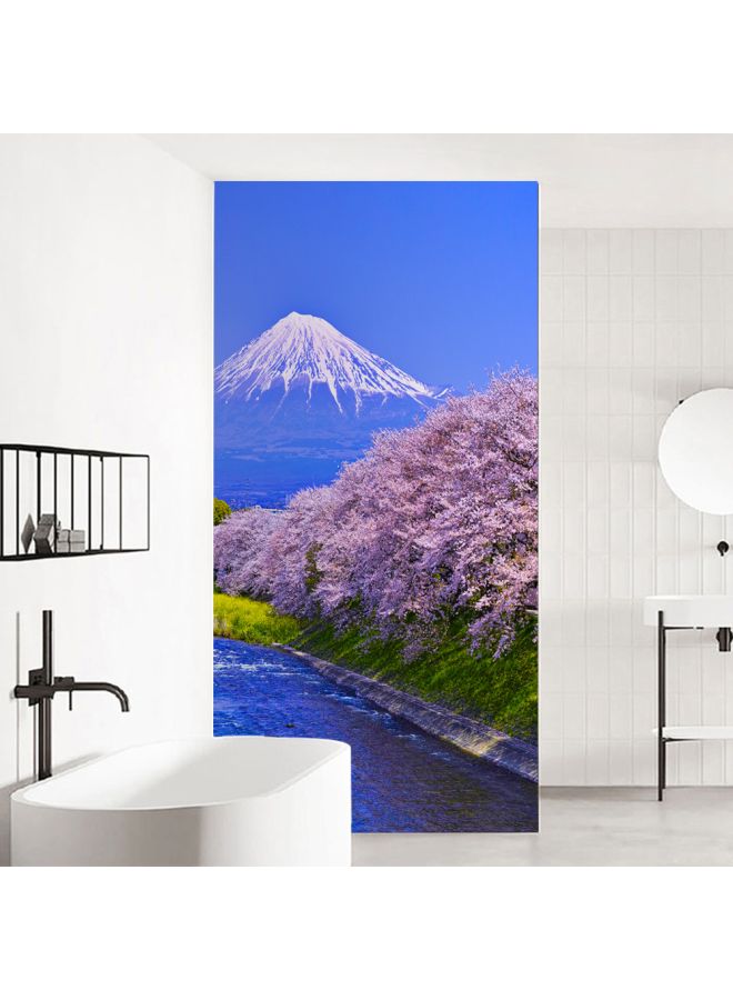 Sakura Mount Fuji 3D Stereo Door Stickers Blue/White/Green 77x200cm - Image 4