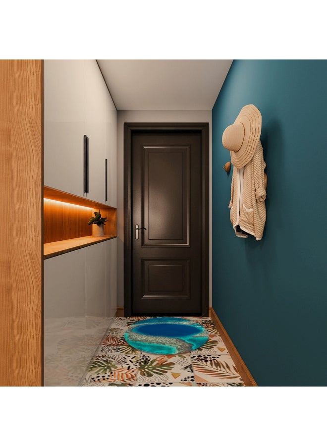 Waterproof Printed Floor Sticker Blue/Brown/Green 50cm - Image 4