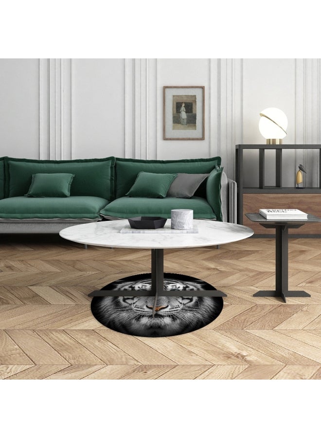 Waterproof Tiger Printed Floor Sticker Black/White/Grey 50cm - Image 4