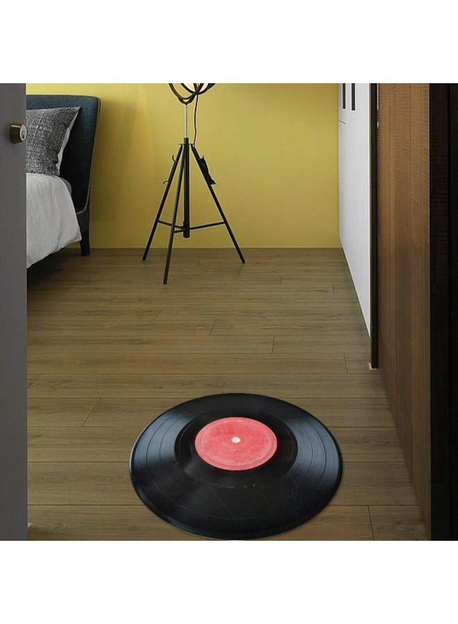 Waterproof Disc Printed Floor Sticker Black/Red 50cm - Image 3