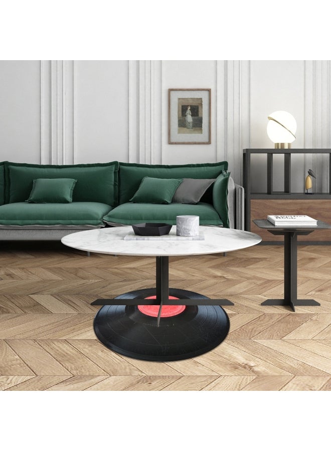 Waterproof Disc Printed Floor Sticker Black/Red 50cm - Image 4