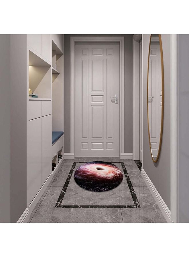 Waterproof Black Hole Printed Floor Sticker Black/Beige/Red 50cm - Image 2