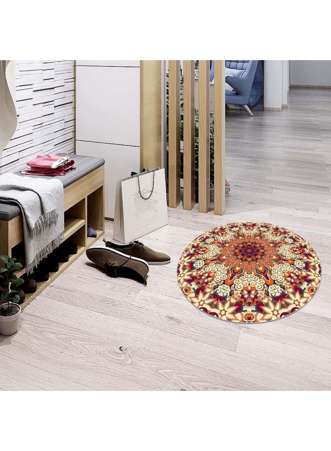 Waterproof Mandala Printed Floor Sticker Red/Beige/Brown 50cm - Image 5