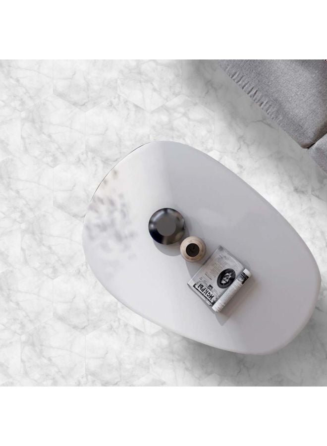 10-Piece Waterproof Floor Stickers Set White 11.5x20cm - Image 5